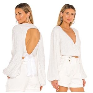 REVOLVE retrofete Viva Top in Moonglow White Size S